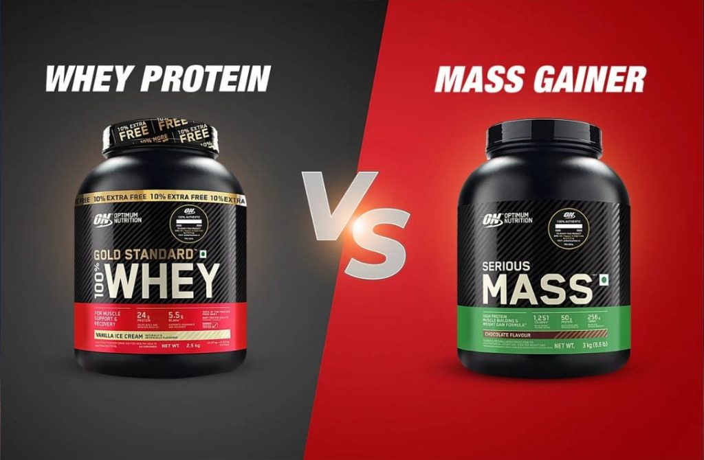 mass gainer vs whey protein